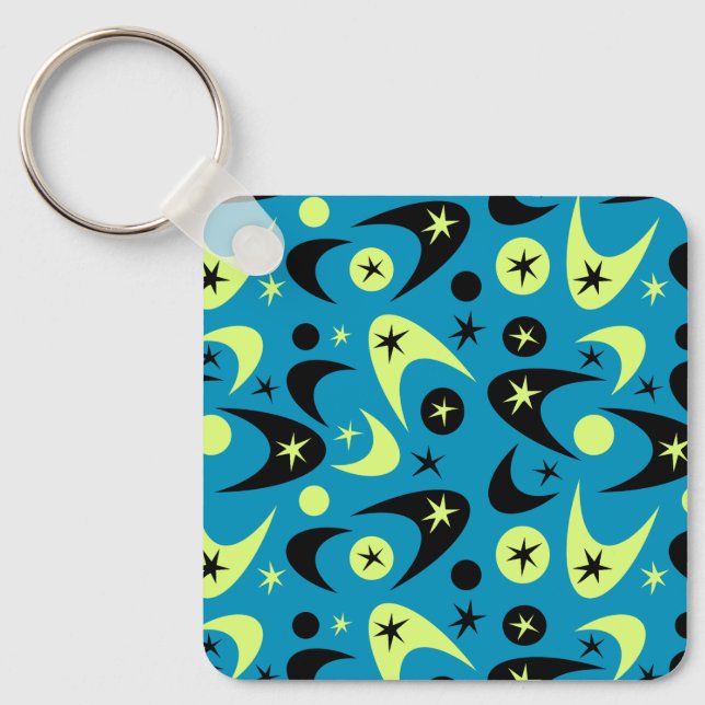 Retro Boomerangs Key Ring (Front)