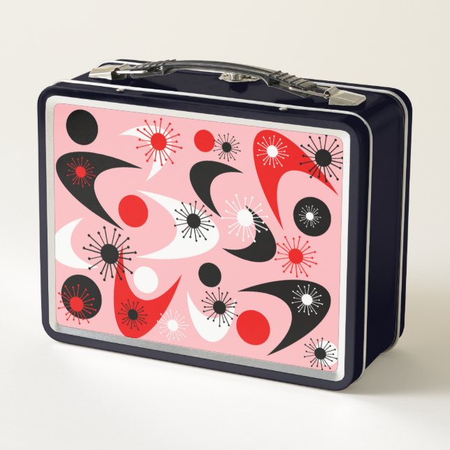 Retro Boomerangs Metal Lunch Box (Back)