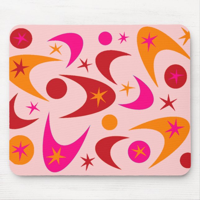 Retro Boomerangs Mouse Pad (Front)