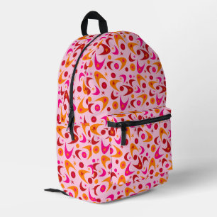 Retro Boomerangs Printed Backpack