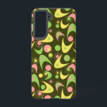 Retro Boomerangs Samsung Galaxy Case<br><div class="desc">Retro starbursts and boomerangs case.  Background colour and style can be customised.</div>