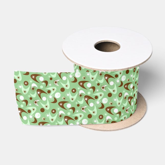 Retro Boomerangs Satin Ribbon (Spool)