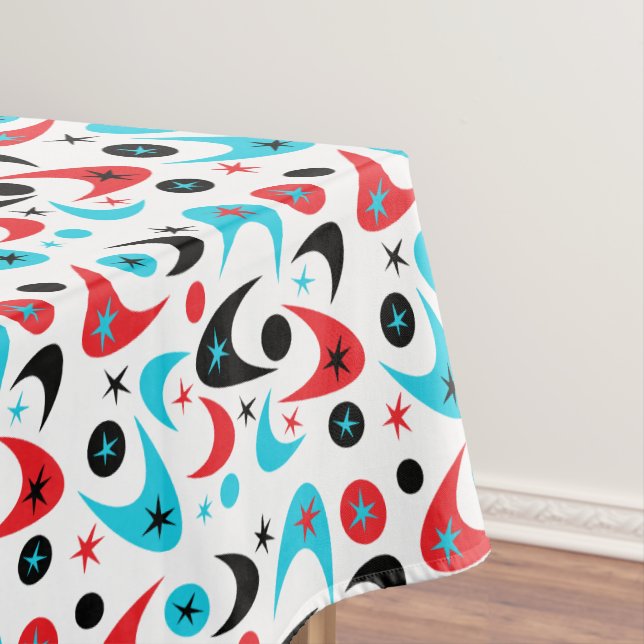 Retro Boomerangs Tablecloth (In Situ)
