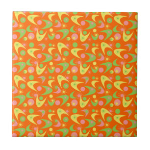 Retro Boomerangs Tile