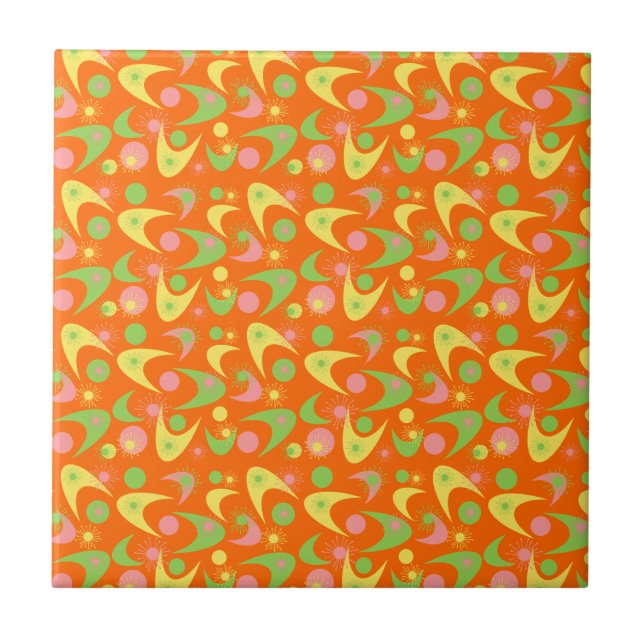 Retro Boomerangs Tile (Front)