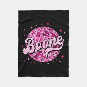 Retro Boone First Name I Love Boone 80s Vintage Fleece Blanket