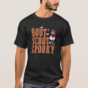 Retro Boot Scoot Spooky  Western Halloween Cute Gh T-Shirt