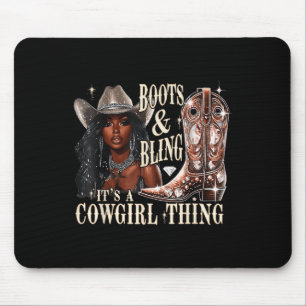 Retro Boots & Bling Its A Cowgirl Thing Women Mouse Pad