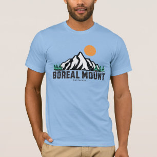 Retro Boreal Mountain Sunset T-Shirt