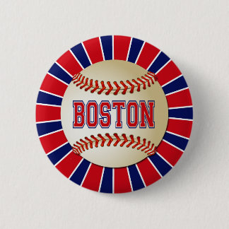 RETRO BOSTON BASEBALL 6 CM ROUND BADGE