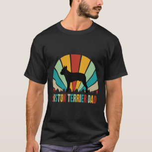 Retro Boston Terrier Dad Funny Boston Terrier T-Shirt