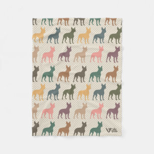 Retro Boston Terrier Dog Lover Blanket Gift Throw