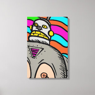 Retro Bot Canvas Print