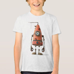 Retro Bot One-Eye — Rusty Orange Droid Tri-Blend Shirt
