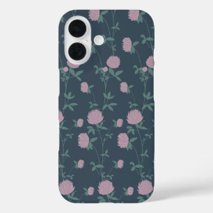 Retro Botanical Meadow Clover   Twilight Meadow  iPhone 16 Case