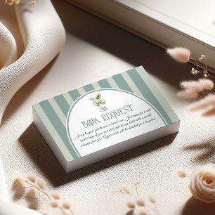 Retro Bow Tini One Martini Book For Baby Shower Enclosure Card