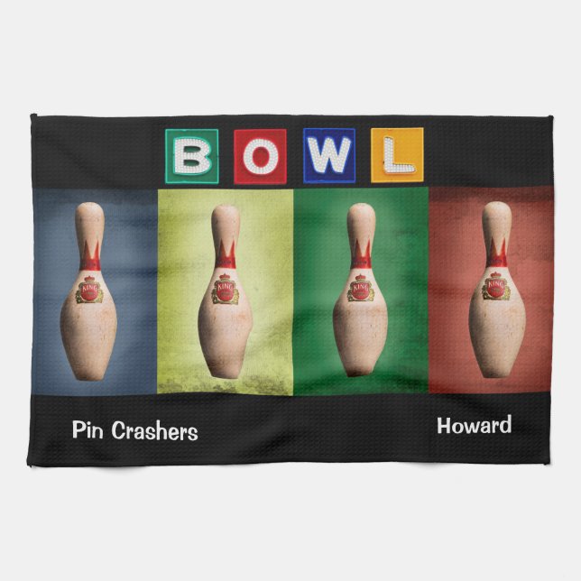 Retro Bowl, Team Bowling Towels (Horizontal)