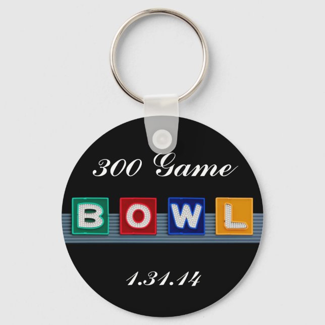 Retro Bowling Key Ring (Front)