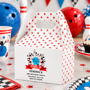 Retro Bowling Kids 1st Birthday Party Favour Box