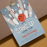 Retro Bowling Kids Birthday Party  Invitation<br><div class="desc">Bring a dash of vintage charm to your child’s birthday celebration with our Retro Bowling Kids Birthday Party Invitations. Combining vibrant colors with an appealing retro style, these invitations are the first step to creating a memorable day. Perfect for all kids, these invitations set the mood for a party that’s...</div>
