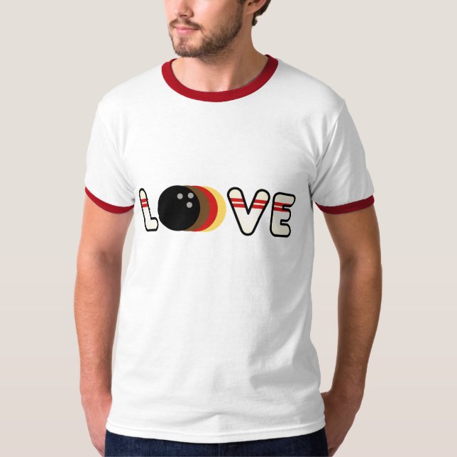 Retro Bowling Love T-Shirt (Front)