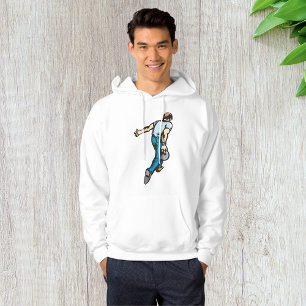 Retro Bowling Player Throwing Ball Hoodie