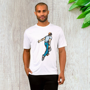 Retro Bowling Player Throwing Ball T-Shirt