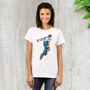 Retro Bowling Player Throwing Ball T-Shirt