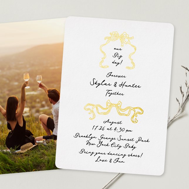 Retro Bows Doodle Handwritten Black& White & Gold (Creator Uploaded)