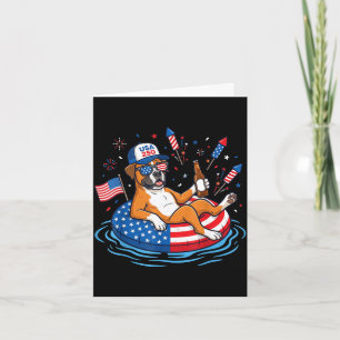 Retro boxer beer usa 250th anniversary 4th of july card