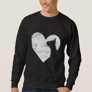Retro Boxer Dog Heart Valentine's Day Dog Lover Sweatshirt