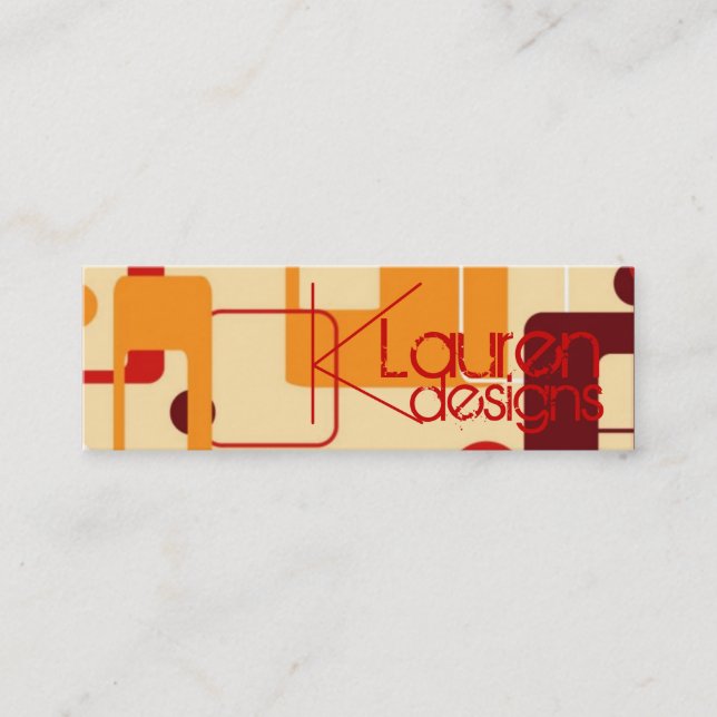 retro boxes skinny business card (Front)