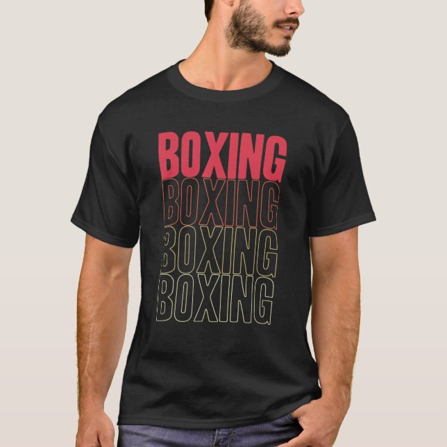 Retro Boxing Boxing Coach Kickboxing Kickboxer Vin T-Shirt (Front)