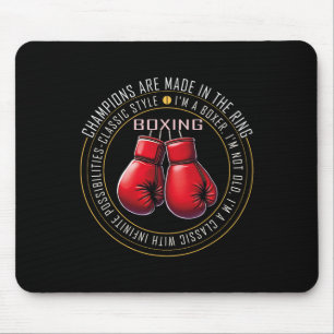 Retro Boxing Gloves Love Gifts For Boxers 5 Mouse Pad