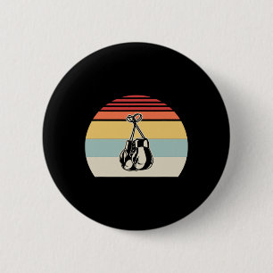 Retro Boxing Gloves Vintage Sunset Sport 6 Cm Round Badge