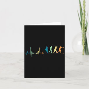 Retro Boxing Heartbeat - Boxing Lover Boxer Kickbo Card