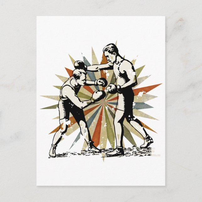 Retro Boxing Postcard (Front)