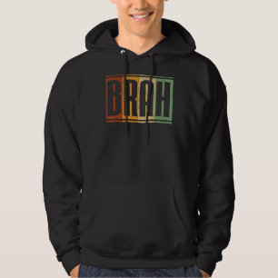 Retro Brah Surfer Vibes Surfing Dad Men Aloha Hawa Hoodie