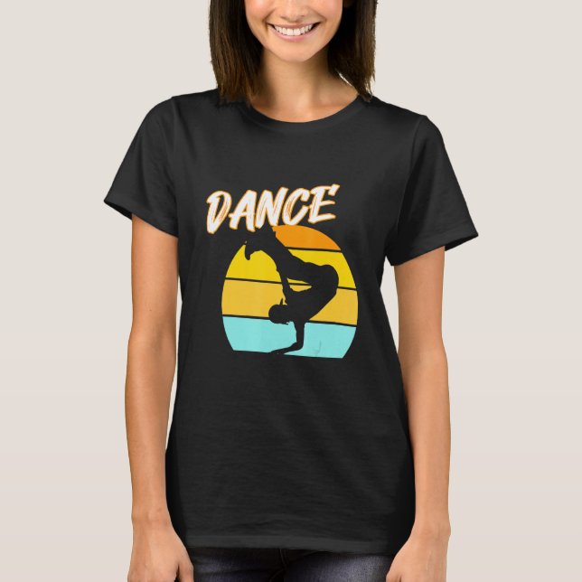 Retro Break Dance Dancing T-Shirt (Front)