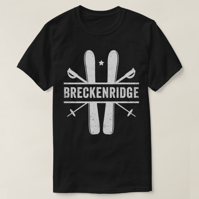 Retro Breckenridge Souvenir Ski Vintage Breckenrid T-Shirt (Design Front)