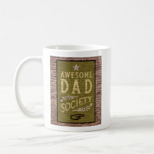 Retro Brick Advertising Awesome Dad Society Mug