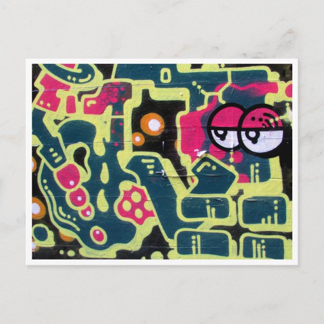 retro brick eyes postcard (Front)