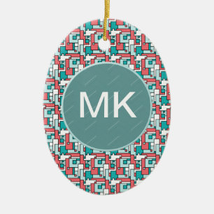 Retro Brick Pattern Ceramic Tree Decoration