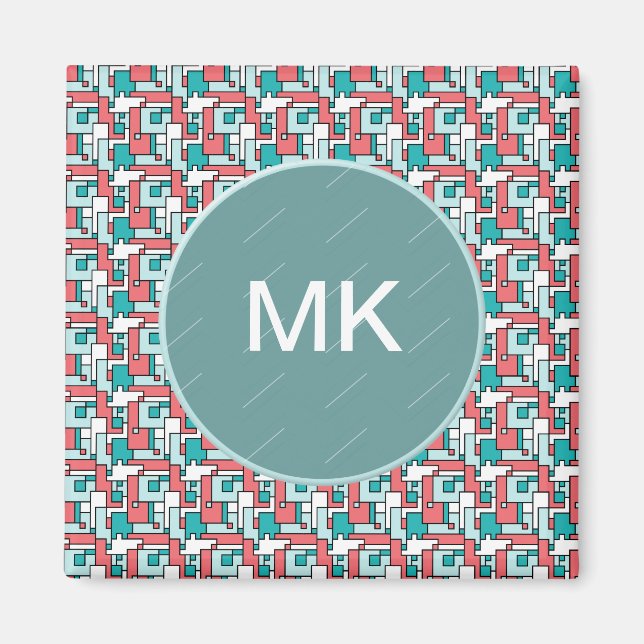 Retro Brick Pattern Magnet (Front)