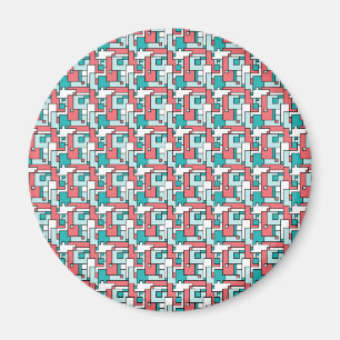 Retro Brick Pattern Magnet