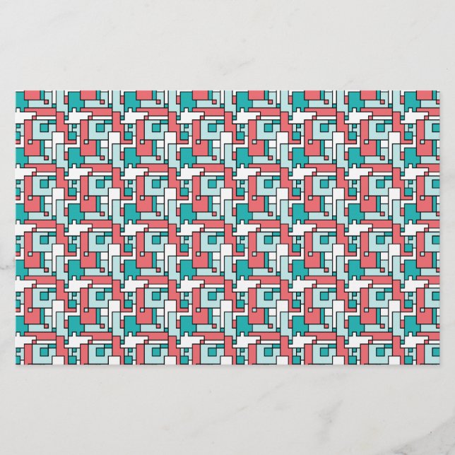 Retro Brick Pattern Stationery (Front)