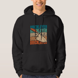 Retro Brickie Masonry Bricklayer Block - Brick Vin Hoodie