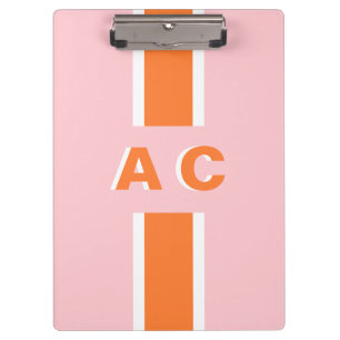 Retro Bridal Party Girl Personalised Monogram Clipboard