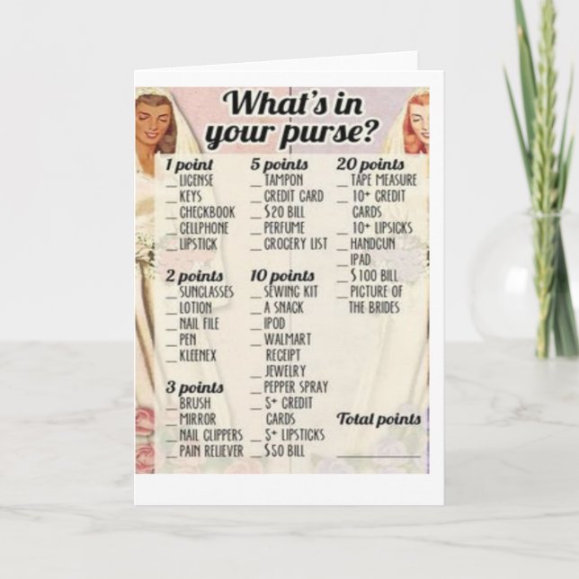 Retro Bridal Shower Game Invitation (Front)