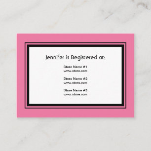 Retro Bridal Shower Registry Card